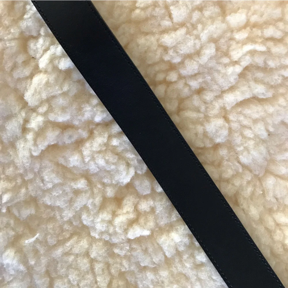 Moschino Leather Belt with Gold Tone Moschino Bear Buckle - Picture 6 of 13